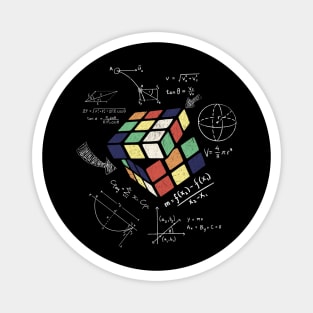 Rubik's Cube Math Equations T-Shirt: Puzzle Solving Design Magnet